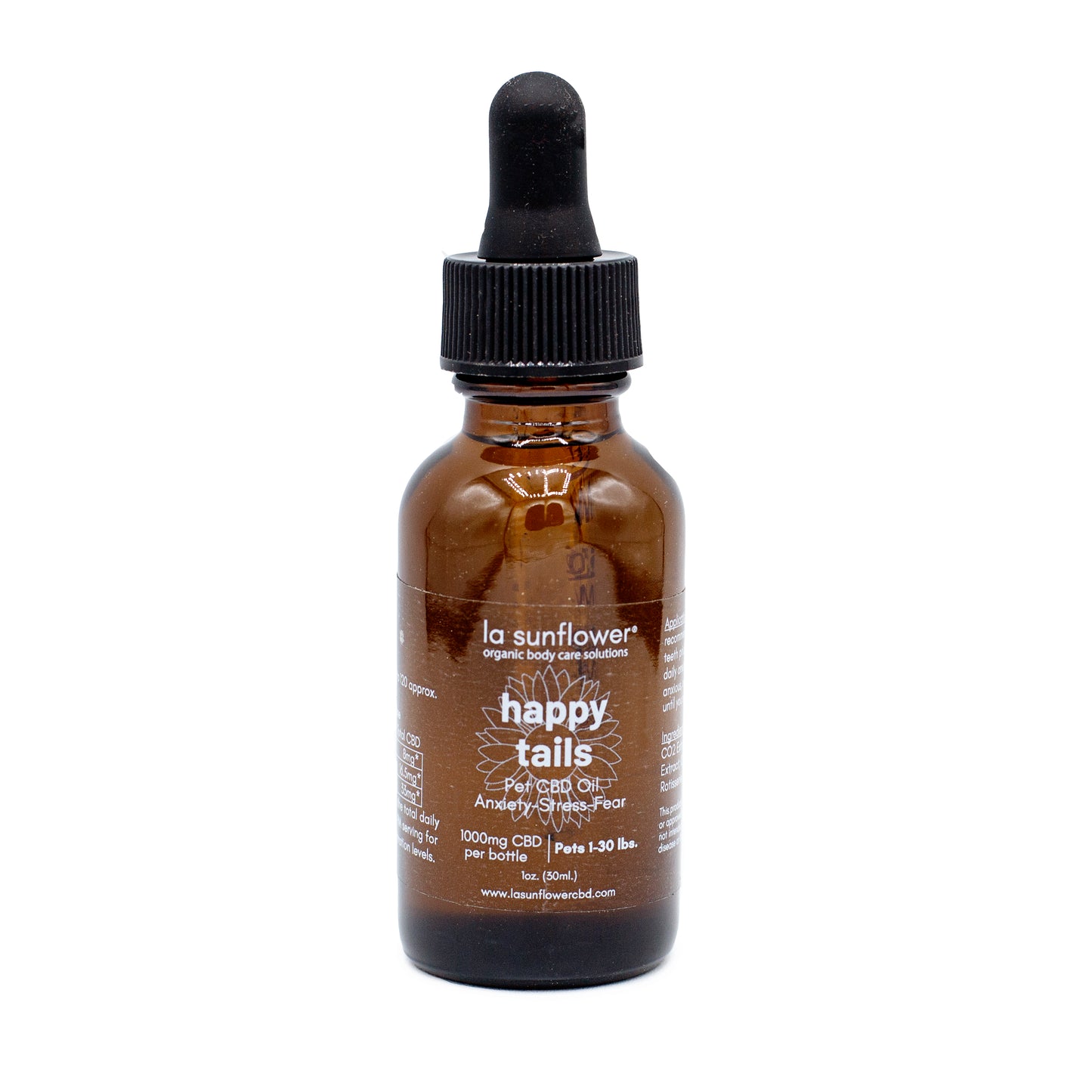 Happy Tails Pet CBD Oil: 1000mg/CBD-Formulated for Pets Under 30 LBS.